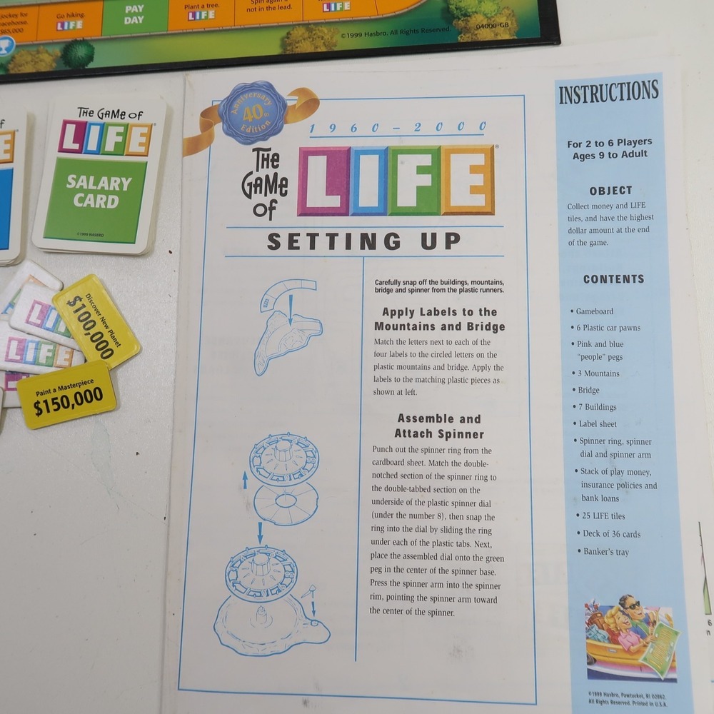 The Game of Life COMPLETE Milton Bradley 2000 Classic Game 40th Anniversary - Picture 10 of 10